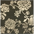 thumbnail image 5 of SAFAVIEH Courtyard Cindy Floral Indoor/Outdoor Area Rug, 6'7" x 6'7" Round, Black Natural/Brown, 5 of 8