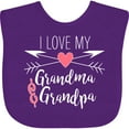 thumbnail image 3 of Inktastic I Love My Grandma and Grandpa Heart and Arrows Boys or Girls Baby Bib, 3 of 4