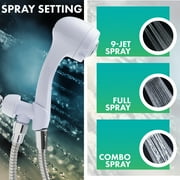 Niagara Conservation Earth Spa 3-Spray with 2 GPM 2.7-in. Wall Mount Handheld Shower Head - White