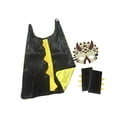 thumbnail image 1 of Capa de Cosplay de dinosaurios Colco con guantes para fiesta de Disfraces negro y amarillo, 1 of 8