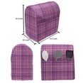 thumbnail image 4 of Violet Stand Mixer Cover, Monochromatic Checkered Plaid Tartan Stripes Geometrical Pinkish Pattern, Kitchen Appliance Organizer Bag Cover with Pockets, 5 Quarts, Pink and Pale Fuchsia, by Ambesonne, 4 of 4