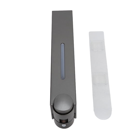 Xirurus 6028 Wall Mounted Liquid Soap Dispenser, 1 Pack Plastic with Adhesive Back for Bathroom, Kitchen, Hotel & Office, Compact Grey Design