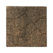 GroundSmart 16 x 16 x 3/4 Tan + Black Dual-Sided Rubber Garden Patio Paver, 9 Pack