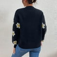 thumbnail image 5 of Sweaters for Women,2022 Fashion Long Sleeve Knit Shirts Tunic Tops Casual Warm Comfy Soft Sweatshirt Pullover Jumper,Black,S, 5 of 9