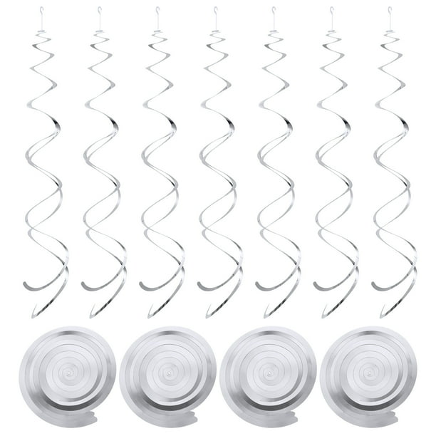 30uds Decoraciones Colgantes Plata Fiesta Unique Bargains Serpentinas Cumpleaños