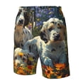 thumbnail image 4 of Pofeuu Sunflower Field Spotted Dog Prin Men's Swim Trunks Quick Dry Bathing Suit Swimming Board Shorts Mesh Lining Beach Swimwear-Small, 4 of 6