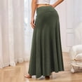 thumbnail image 5 of Women's Knitted Midi Skirt, Solid Color High Waist Bodycon Pencil Skirt, Elegant Office Skirt for Work, Fall Outfits and Daily Wear,Army Green,L, 5 of 6