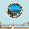 thumbnail image 2 of VWAQ 3D Ocean View Wall Decal Sea Porthole Peel And Stick Decor VWAQ-BP38 (24" Diameter), 2 of 2