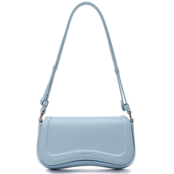 Bolso Hobo Keyli de piel azul claro para mujer, 10,3 de largo x 2,4 de ancho x 5,7 de alto