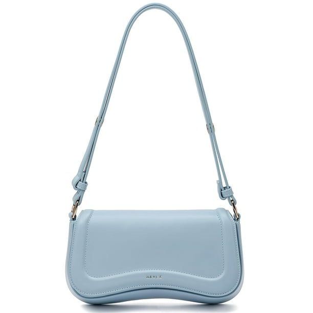 Bolso Hobo Keyli de piel azul claro para mujer, 10,3 de largo x 2,4 de ancho x 5,7 de alto