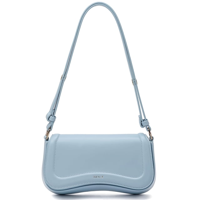 Bolso Hobo Keyli de piel azul claro para mujer, 10,3 de largo x 2,4 de ancho x 5,7 de alto