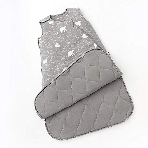 günamüna Uni Baby, Toddler We le Blanket, Sleeping Bag Bamboo Rayon, Sleep Sack with Diaper Zipper, 2.6 TOG, Bears, 18-24 Months