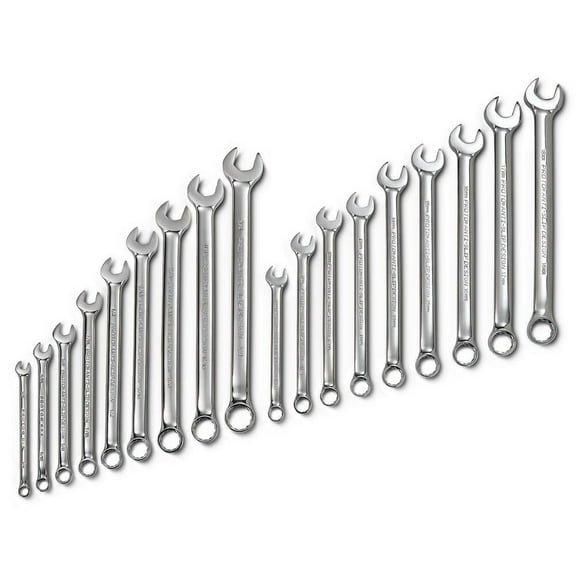 Proto Fractional And Metric Combination Wrench Set 12 Point 18Pc