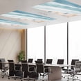thumbnail image 3 of 1 Pack Summer Beach Fluorescent Light Covers for Ceiling Lights Abstract Gradient Green Ocean Waves Starfish Seashell Magnetic Ceiling Light Covers Overhead Light Filters for Office Classroom Home, 3 of 9