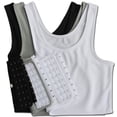 thumbnail image 2 of Guardurnaity Corsé para mujer y niña, ropa interior con hebilla, chaleco, camiseta interior con vendaje elástico, accesorio para correr, hacer Prendas para la parte del cuerpo Gris 5XL, 2 of 6