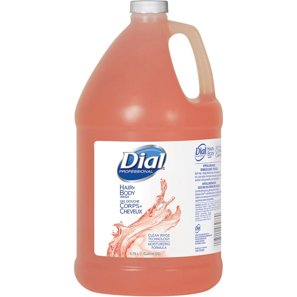 Dial Professional, DIA03986, DialBody/Hair Shampoo, 4 / Carton, Peach