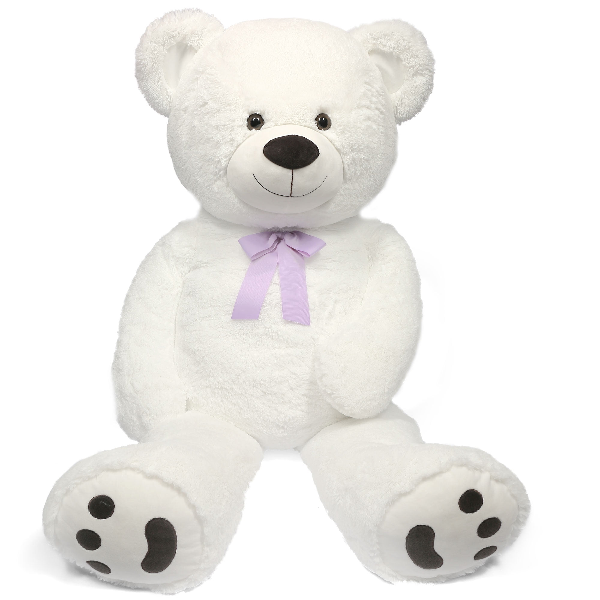 4FT White Teddy Bear Stuffed Animals Plush Toys Child Kids Girls Birthday Gifts 