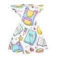 thumbnail image 3 of Grblisyd Dresses for Girls Back to School Pencil School Bus Print Dress Summer Flutter Sleeve A Line Dresses Outfits 7-8T, 3 of 4