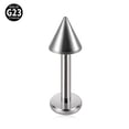 thumbnail image 4 of Leosoxs 1 Pcs G23 Titanium Inner Teeth Lip Nail Inner Thread Horseshoe Lip Ring Cone Ball Bend Rod Dimple Ear Bone Nail ZR, 4 of 6