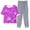 ☪063-Gray, variant on Women's Sets Casual Short Sleeve T-Shirts Round Neck Cute Tunic Tops Basic Blouses and Pants Suits Business Work
