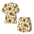 thumbnail image 5 of Lsque Sunflowers and Bees Women's Short-Sleeved Pajama Set - 2 Piece Soft and Lightweight Sleepwear Set-3X-Large, 5 of 9