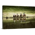 thumbnail image 1 of Great BIG Canvas | "Cowboys and cowgirls on horseback by lake at sunset" Canvas Wall Art - 30x20, 1 of 2