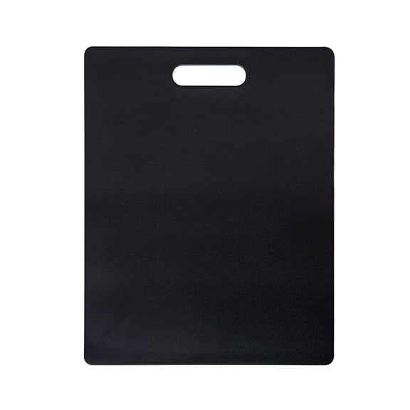 Farberware 11-inch By 14-inch Basic Black Plastic Cutting Board with Handhole