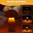 thumbnail image 3 of Wooden Mushroom Lamp, Portable Dimmable Bedside Lamp USB Rechargeable, Cordless Night Light, Mushroom Table Lamp for Home Decoration, Nightstand Lamp, 3 of 5