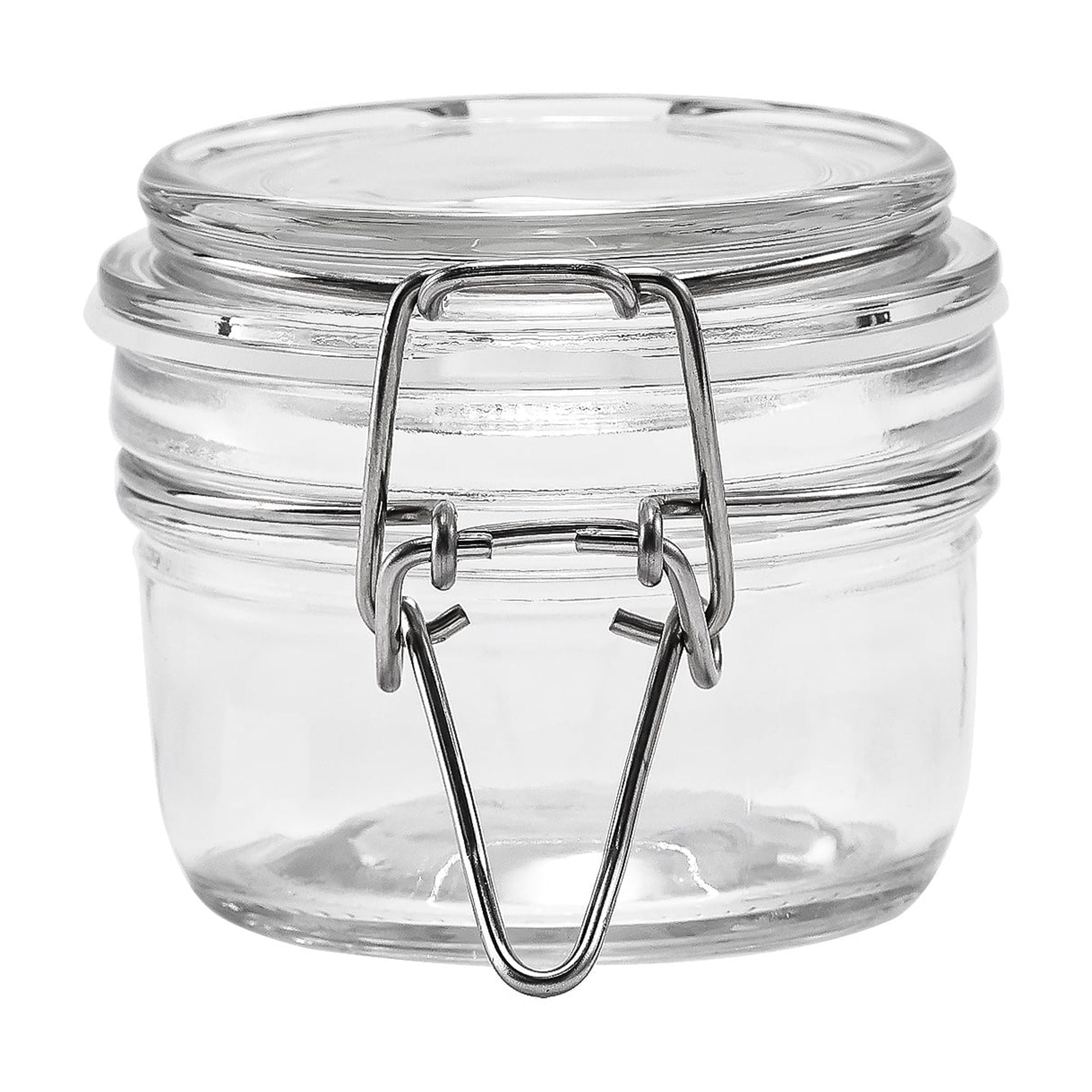 (2 pack) Mainstays Glass Airtight Food Storage Jar with Lid, Clear Cereal and Dry Food Storage Container for Kitchen Pantry Organization