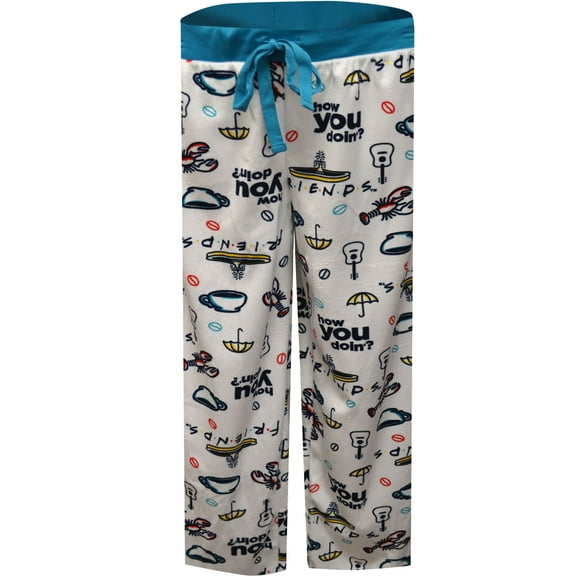 Centric Brands Womens Friends Central Perk Minky Soft Velour Ladies Lounge Pants (Medium)