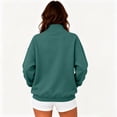 thumbnail image 6 of Mock Neck Sweatshirt for Women 2026 Oversized Turtleneck Pullover Fall Fashion Long Sleeve Fleece Tops Green M, 6 of 6