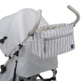 thumbnail image 4 of BabyGap Cochecito clásico - Cochecito ligero con reclinación, plegado compacto y organizador para padres extraíble - Fabricado con materiales sostenibles, rayas grises, 4 of 5