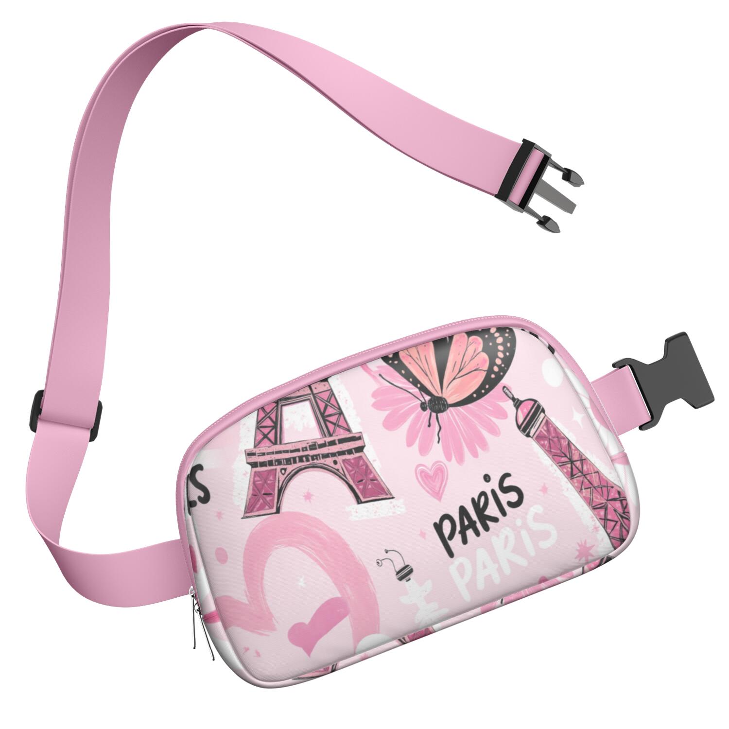 Crossbody Fanny Pack for Sports Enthusiasts Commuters Fashionable Waterproof Fanny Pack with Adjustable Strap for Casual Running Hiking Cycling Tower Sporty Waist Pack