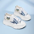 thumbnail image 4 of CMR CHAMARIPA Elevator Shoes For Women - White Casual Height Increasing Canvas Shoes Butterfly Pattern 3.15 Inches / 8 CM, 4 of 9
