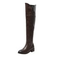 thumbnail image 2 of Bnwani Women Boots Fall Winter Fashion Low-Heel Knee-High Versatile Comfortable Casual Boot Brown Size 7.5, 2 of 5