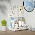 thumbnail image 3 of KKC Under Sink Organizer, 2 Tier Under Bathroom Sink Cabinet Organizers ， Multi-purpose Under Sliding Cabinet Basket Organizer Shelves for Kitchen Bathroom, White, 3 of 10
