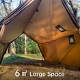 thumbnail image 5 of Waldmate 4-Person Hammock Hot Tent for Camping with Stove Jack and Snow Skirt Waterproof(Brown), 5 of 10