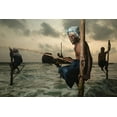 thumbnail image 2 of Bruno, Giacomo 14x11 White Modern Wood Framed Museum Art Print Titled - The Stilt Fisherman., 2 of 4