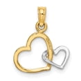 thumbnail image 5 of Auriga Fine Jewelry 14K Two-tone Gold Hearts Interwined Charm (L- 15.35 mm, W-14.2 mm) for Women, 5 of 6