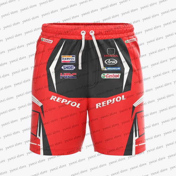 Pantalones cortos transpirables de secado rápido para hombre, pantalón de playa para moto, equipo de fábrica, color negro, para Honda circuito 93, 2023 Fivean unisex