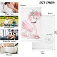 thumbnail image 2 of Dreamtimes Cute Ballet Flamingo Rose Flower Hand Towels for Bathroom 100% Cotton 2 pcs Face Towel 16 x 28 inch, Absorbent Soft & Skin-Friendly, 2 of 6