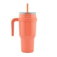 thumbnail image 6 of Reduce Vacuum Insulated Stainless Steel Cold1 40oz Tumbler with Handle, 3 Way Lid, & Straw: Grapefruit with Opaque Gloss Finish, 6 of 13