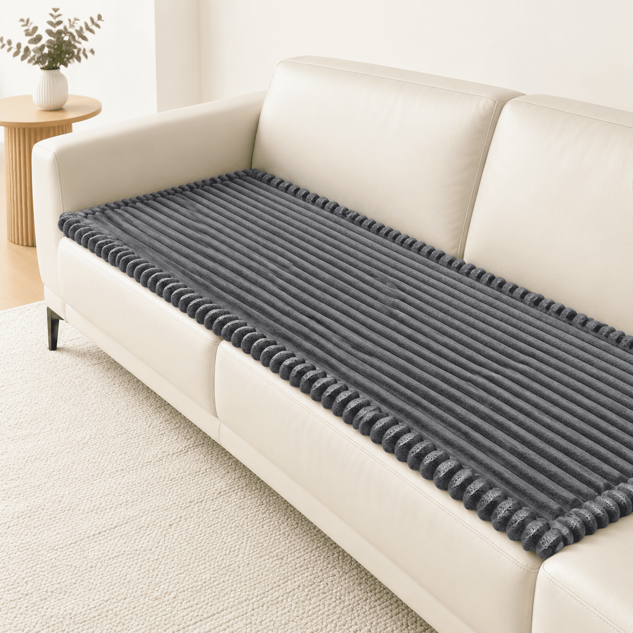 Pet Couch Covers For Sofa With Thick Filling And Non-slip Bottom Sectional Washable Friendly Pets(/27.5 x 59 Dark Grey)