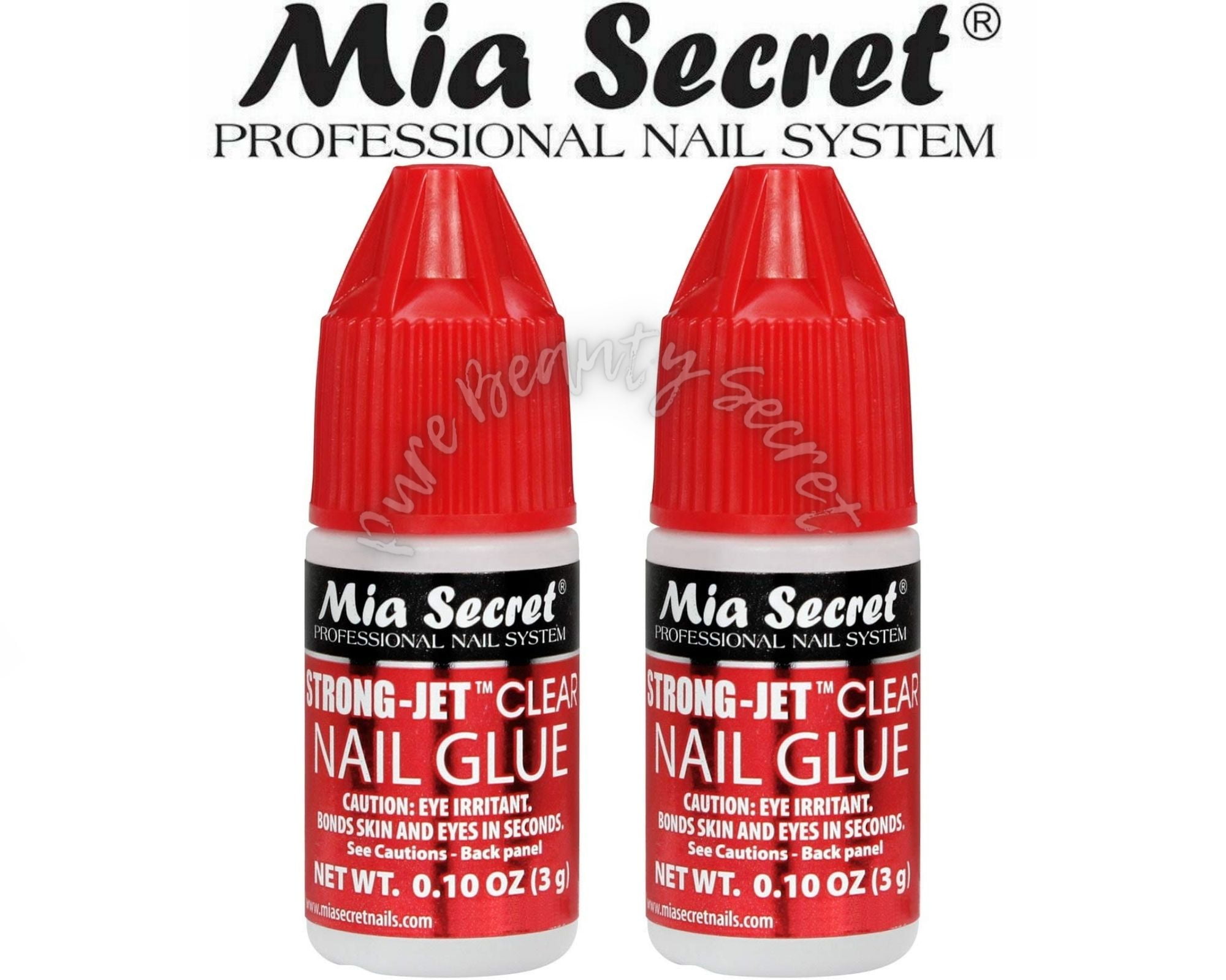Mia Secret Strong-Jet Clear Nail Glue Drop-on Glue 3g (322) x 2 