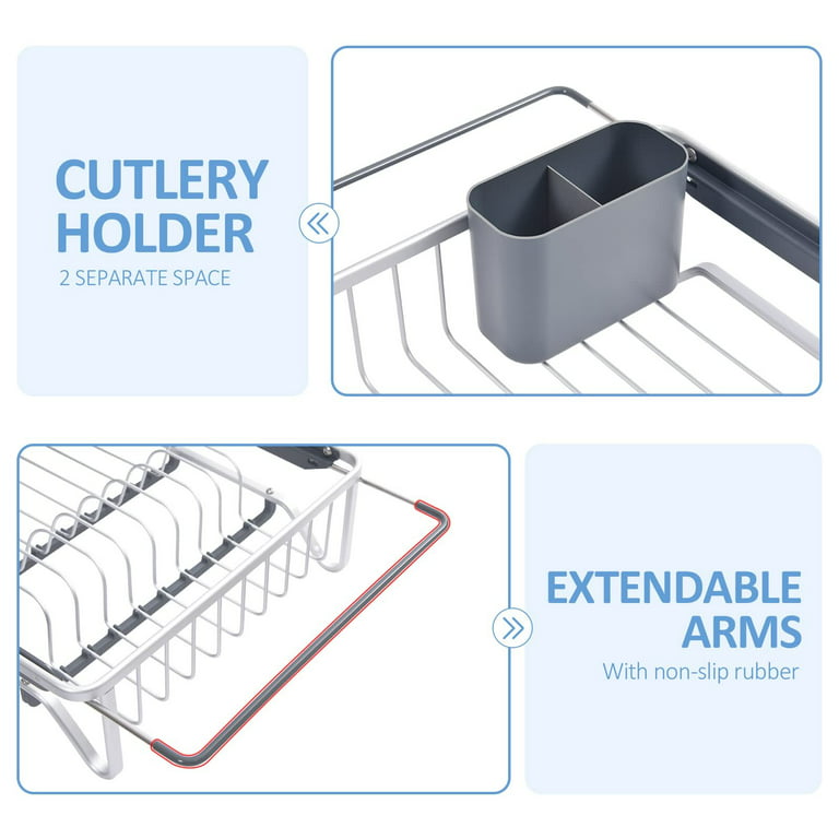  Aluminum Dish Drying Rack for Kitchen Counter