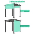 thumbnail image 5 of 8x10 Ft Universal Pergola Canopy Replacement Cover Sun Shade Rod Pocket Patio, 5 of 8
