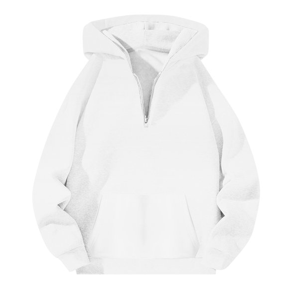 LUOGENLI Mens Hoodies Black Camo Men's Quarter Zip Hoodie with Pocket Casual Loose Fit Pullover Sweatshirt for Fall Winter Comfortable Soft Fabric Non Stretch Men Hoodies Pullover Graphic White Size L