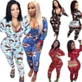 thumbnail image 3 of Women's Christmas Onesie Pajamas Sleepwear Adult Holiday Jumpsuit Romper Nightwear, 3 of 6