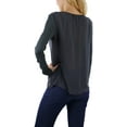 thumbnail image 5 of ToBeInStyle Women's L.S. Knit With Sheering Back Neck Detail - Charcoal - 1X, 5 of 6