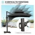 thumbnail image 3 of Crestlive Products  10FT Square Patio Cantilever-Offset Umbrella Black, 3 of 5